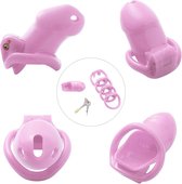 De beginner - Chastity cage - Penis kooi - Kuisheidsgordel - Pink