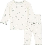 Prénatal baby pyjama romantic rib - Meisjes - Ivoor Wit - Maat 62
