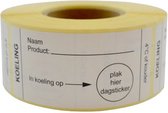 Etiquettes HACCP - Refroidissement - 35x75 mm - 500 étiquettes par rouleau - Etiquette de durée de conservation