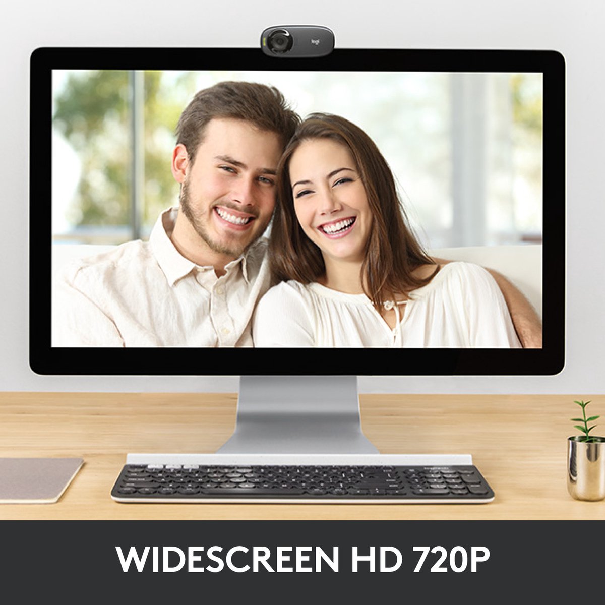 Logitech C310 HD-webcam met 720p en vaste focus thumbnail 5