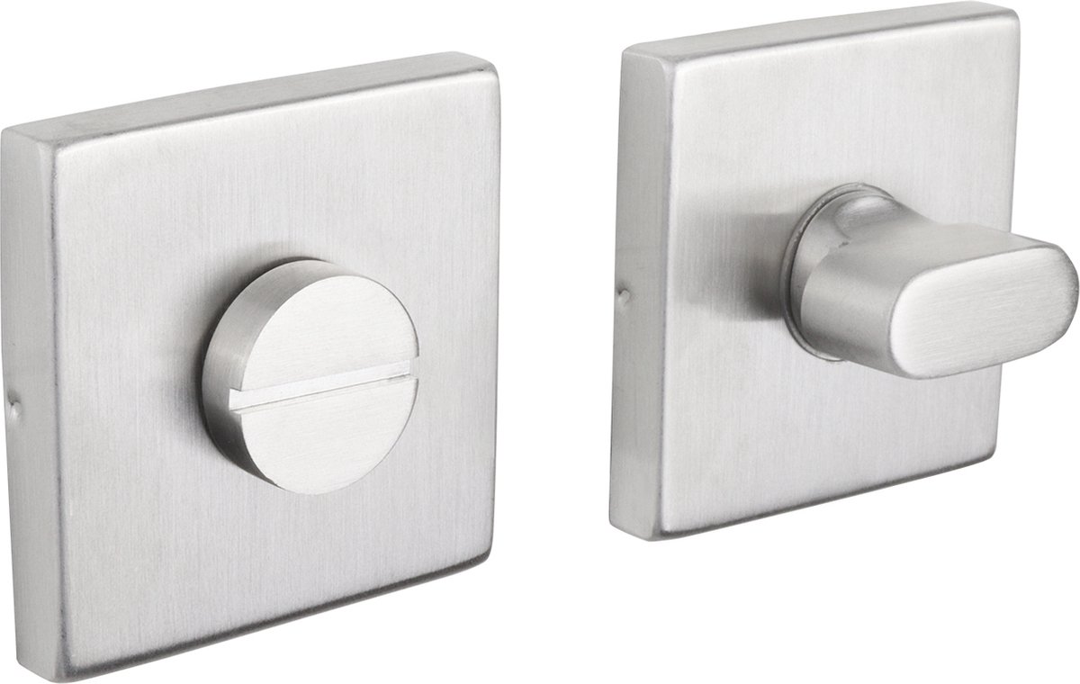 Lavuzo WC|sluiting RVS vierkant rozet | Per Set