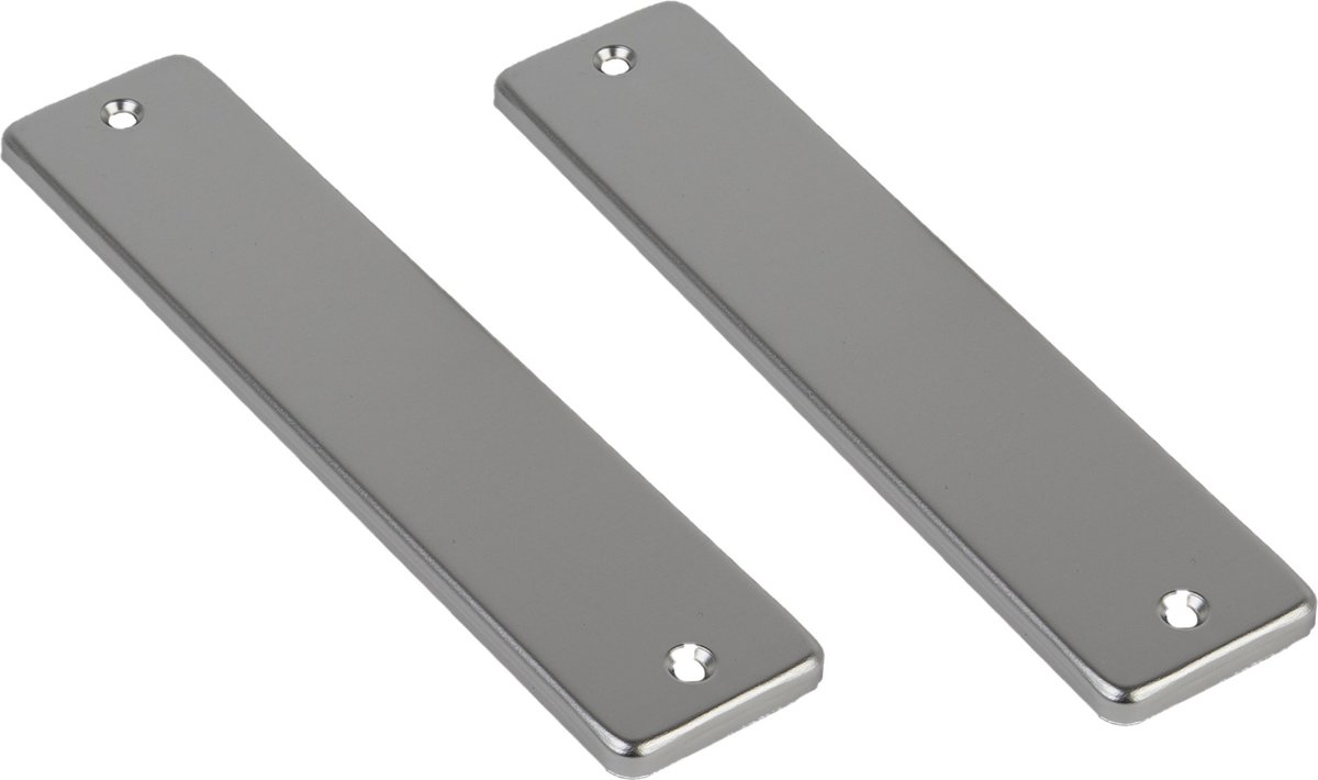 Deurschild geheel blind aluminium kortschild | Per set