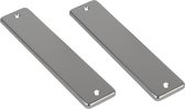 Deurschild geheel blind aluminium kortschild | Per set