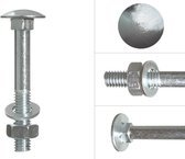 Wovar Slotbouten Verzinkt M8 x 60 mm | 10 Stuks