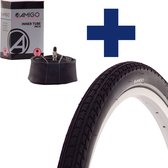 Chambre à air et pneu AMIGO 24 pouces - ETRTO 47-507 - Valve Dunlop - Zwart