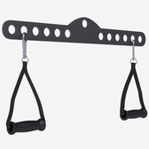 Barre de traction Gorilla Sports Lat 60 cm - Réglable - Tirage latéral - Incl. poignées