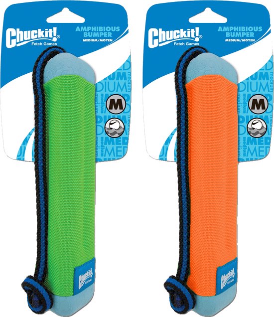 Chuckit! Amphibious Bumper - Hondenspeelgoed - Apporteerspeelgoed - Drijvend - Medium - Ø5 x 25 cm - Assorti