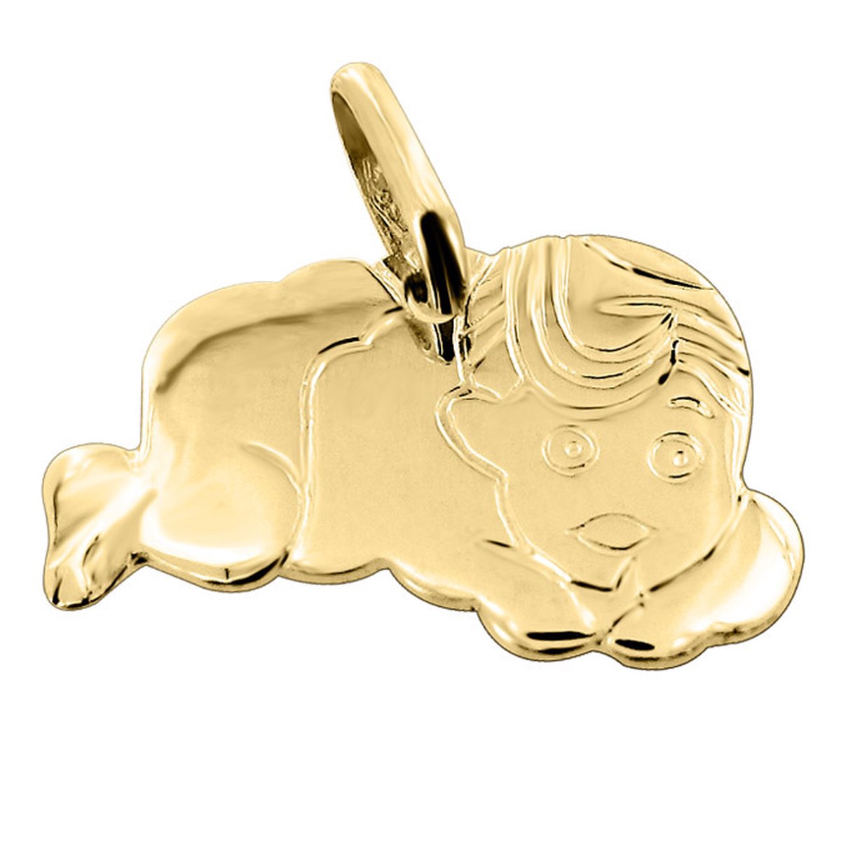 Juwelier Zwartevalk 14 karaat gouden baby hanger - 14.101.017