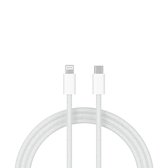 ShieldCase USB-C naar Lightning kabel geschikt voor Apple iPhone - oplaadkabel voor iPhone (1 Meter) - Geschikt als snellader en Datasynbchronisatie - Stevig gevlochten nylon materiaal (wit)