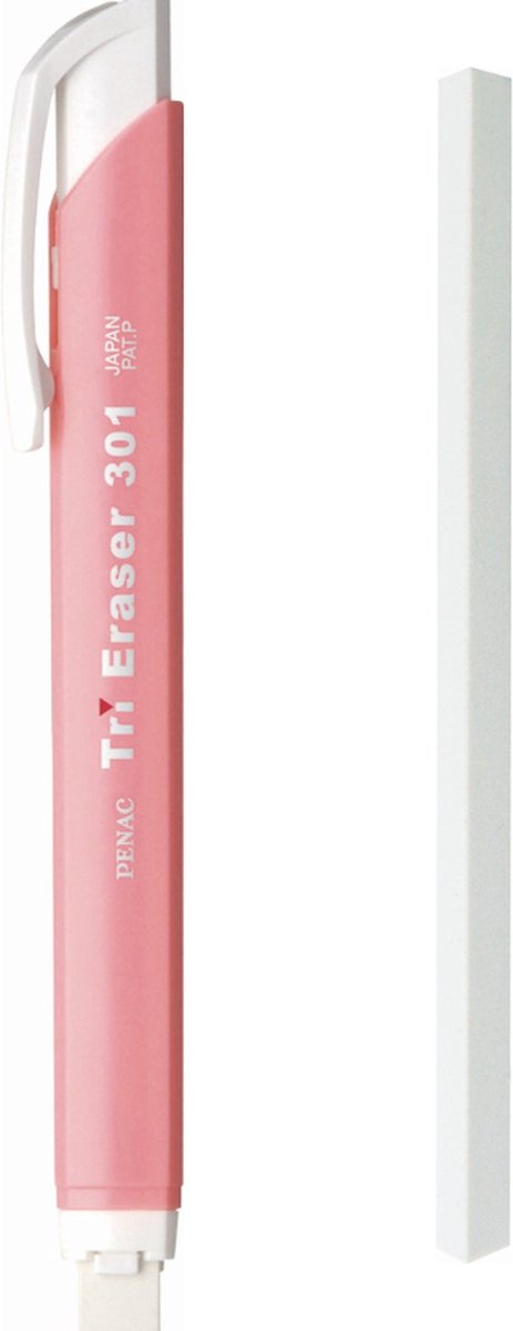Penac Japan - Gumvulpotlood - Gum Pen - Pastel Roze + navulling - 8.25mm x 122mm gumpotlood - Penac