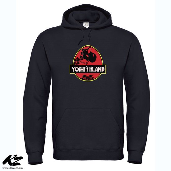 Foto: Klere zooi yoshi s island parodie op jurassic park hoodie 3xl