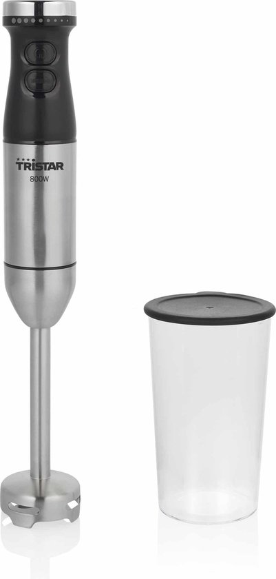 Accessoires & extra functies - Tristar MX-4839 - Tristar Staafmixer Set MX-4839 - 4-in-1 Staafmixer - Inclusief Garde, Mixer en Hakmolen - 800 watt - RVS