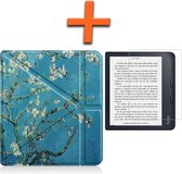 Étui adapté pour Kobo Libra 2 Sleepcover Book Case avec protecteur d'écran - Kobo Libra 2 Cover Book Cover - Fleur