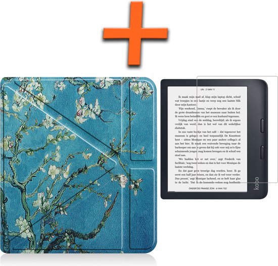 Étui adapté pour Kobo Libra 2 Sleepcover Book Case avec protecteur d'écran  - Kobo