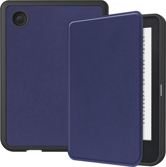 Hoesje Geschikt voor Kobo Clara 2E Hoes Bescherm Hoesje Case Sleep Cover Met Screenprotector - Hoes Geschikt voor Kobo Clara 2E Hoesje - Donkerblauw van Hoesje  — afbeelding 4