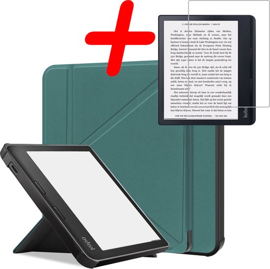 Hoesje voor KOBO Sage eReader 8 inch 2021 uitgebracht hoes - Zakelijk slanke lichtgewicht premium slimme beugel TPU lederen hoes met automatische slaap/wakker voor Kobo Sage Case (YHX