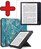 Hoesje Geschikt voor Kobo Sage Hoesje Luxe Bescherm Case Met Screenprotector - Hoes Geschikt voor Kobo Sage Hoes Book Cover - Bloesem