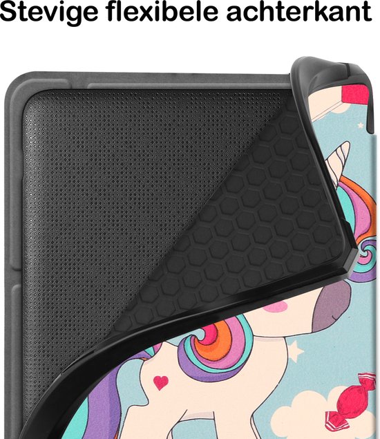 Hoesje Geschikt voor Kobo Sage Hoesje Luxe Bescherm Case Trifold Met Screenprotector - Hoes Geschikt voor Kobo Sage Hoes Book Cover - Eenhoorn van Hoesje  — afbeelding 5