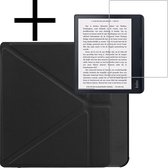 Hoes Geschikt voor Kobo Sage Hoesje Bookcase Cover Book Case Hoes Sleepcover Trifold Met Screenprotector - Zwart