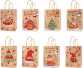 Sacs cadeaux de Noël Festivz - Sacs cadeaux - Sac de distribution de Noël - 27 x 21 cm - 8 pièces - Célébration de Noël - Noël