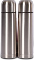 Dubbelwandige RVS Thermosfles Set-750 ml | Ideaal Isoleerfles voor Reizen en Alle Weersomstandigheden | BPA Vrij