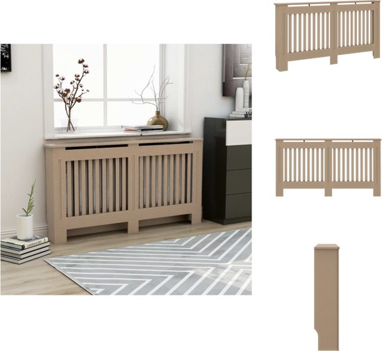 vidaXL Radiatorombouw 152x19x81.5 cm MDF wit vidaXL Radiatorombouw 152x19x81.5 cm MDF wit