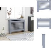 vidaXL Radiatorombouw - Antraciet - 112 x 19 x 81 cm - MDF - Radiatormontageonderdeel