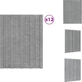 vidaXL Dakpanelen - veelzijdige dakpanelen - metalen dakpanelen - Afmeting 60 x 45 cm - Gemaakt van gegalvaniseerd staal - Kleur- zilver - Dikte 0.23 mm - Inclusief 12 x dakpaneel - Dakplaat