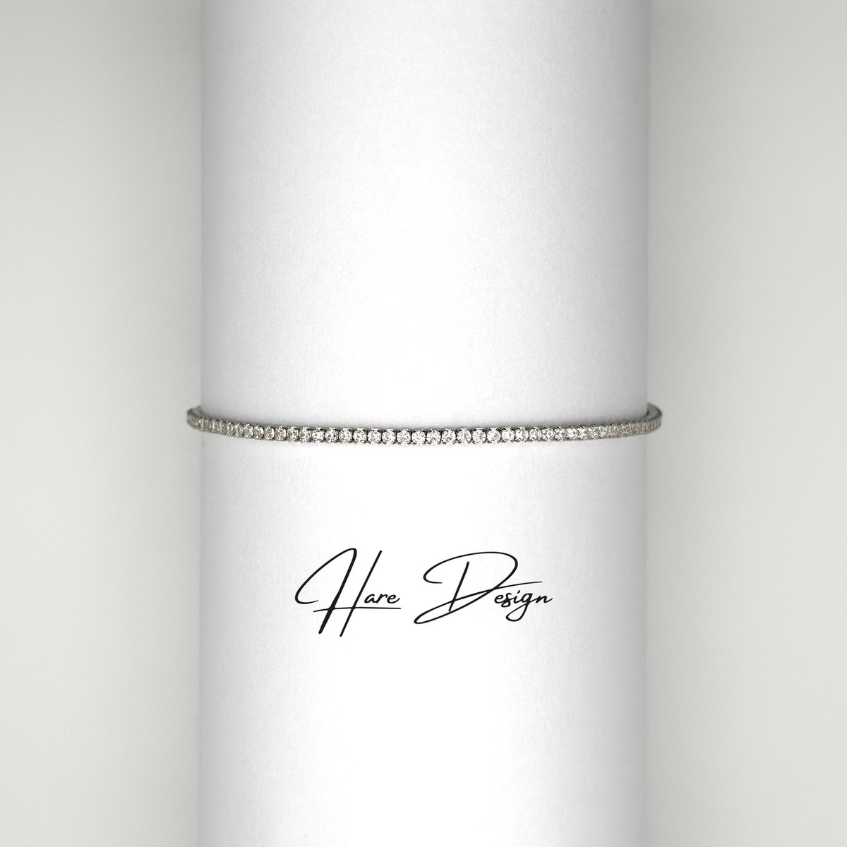 Hare Design Zilveren Tennisarmband Zirkonia 925 Sterling Zilveren Armband - Zilveren Armband - 925 Sterling Zilver - Mooie Geschenkverpakking - Cadeau voor Valentijn