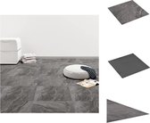 vidaXL PVC vloerplankenset - Zwart patroon - 30.5 x 30.5 cm - 55 planken - 5.11 m² - Vloer
