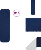 vidaXL Trapmat - Classic - Trapmatten - 20x75 cm - Marineblauw - 100% PP - Trapmat