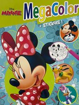 MegaColor Kleurboek - Disney Micky & Friends - Katrien - Lichtgroen - 60 pagina's - 120 kleurplaten + 25 stickers - geschikt voor kinderen en volwassenen - uitermate geschikt voor kleurpotloden