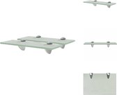 vidaXL Zwevende Plank - Glas - 30 x 20 cm - Matglas - Draagvermogen 10 kg - Wandsteun