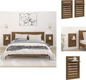 vidaXL Table de chevet Bois de pin mural - 40x17,5x63 cm - Marron miel - Support mural