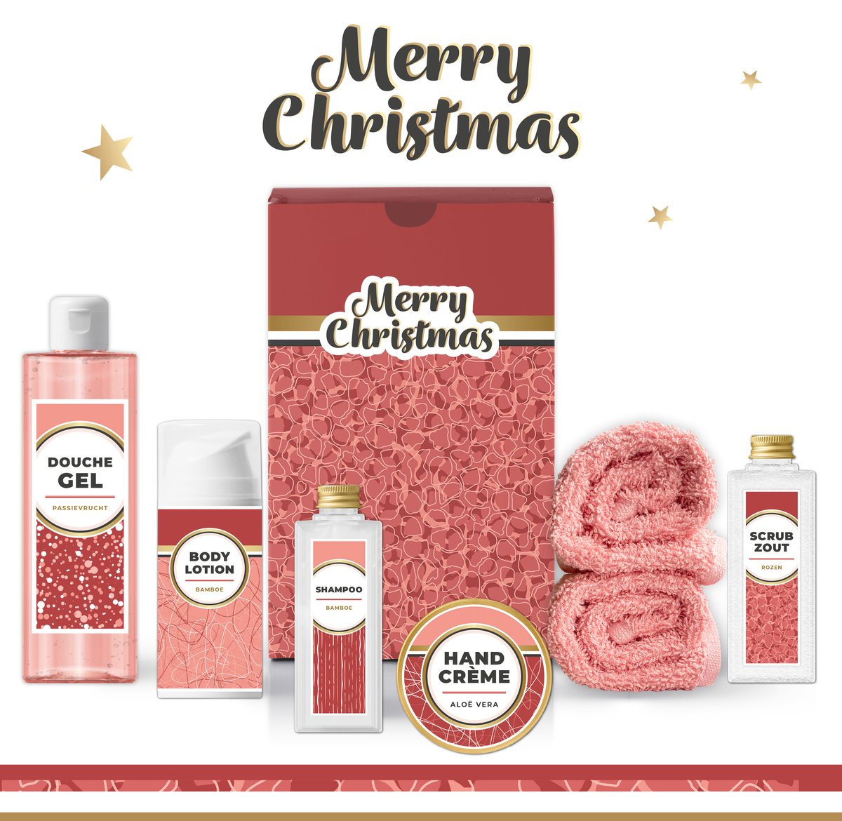 Goedkoopste Geschenkset “Merry Christmas!” - 7 producten - 750 gram | Giftset voor haar - Luxe cadeaubox - Wellness Set – Cadeaupakket - Cadeau vrouw – Vriendin – Zus – Moeder – Mama – Verjaardag – Kerstpakket – Kerstcadeau - Zwart - Kerst Geschen