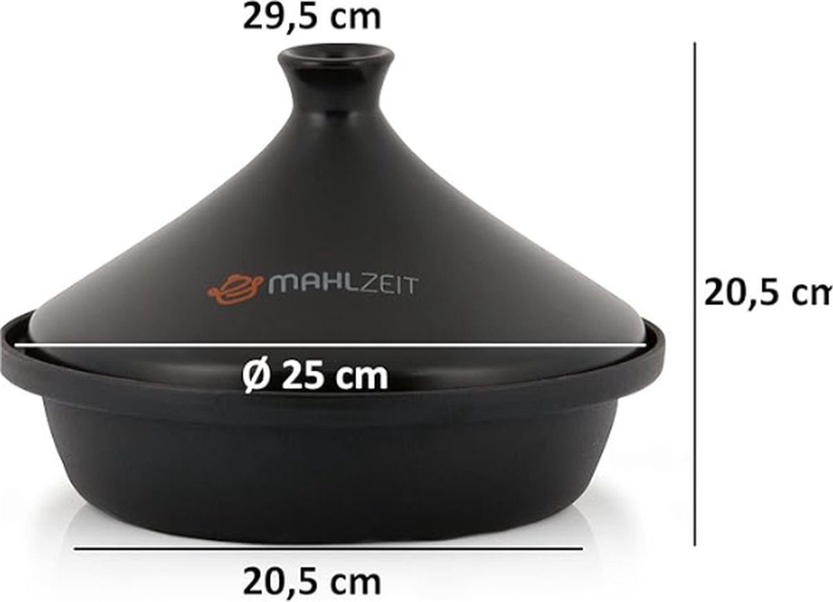 Qdesign Tajine En Fonte Ovale 29cm 2,4L Rouge - Induction Et Four