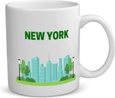 Akyol - new york stad koffiemok - theemok - New york - mensen die naar new york zijn geweest of gaan - new york liefhebbers - souvenir - verjaardagscadeau - cadeau - kado - geschenk - verjaardag - 350 ML inhoud