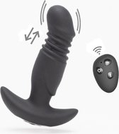Playbird® - Up & Down - stotende anaal vibrator - afstandsbediening - telescopisch - zwart
