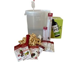 Puurmaken startpakket wijnpakket inclusief ingrediënten voor 23l rode wijn (30 flessen)