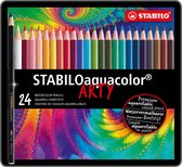 STABILO Aquacolor - Premium Aquarel Kleurpotlood - Etui Met 24 Kleuren