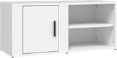 vidaXL - Tv-meubel - 80x31,5x36 - cm - bewerkt - hout - wit