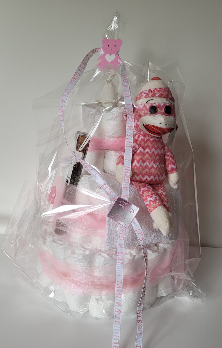 Goedkoopste 3 laags luiertaart Roze