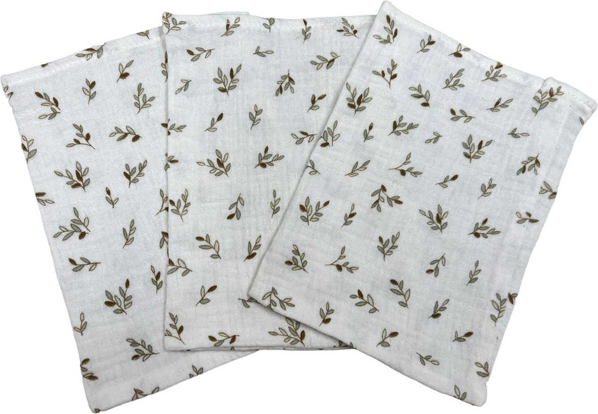 hydrofiel washandjes set van 3 takje