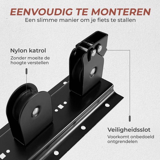 XQMax Fietslift - Max 45kg Draagkracht - Fietslift Ophangsysteem - Fiets Ophangsysteem - Alle soorten fietsen