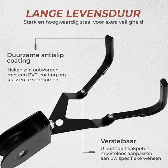 XQMax Fietslift - Max 45kg Draagkracht - Fietslift Ophangsysteem - Fiets Ophangsysteem - Alle soorten fietsen