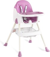Chaise de salle à manger Bébé - Chaise haute - Chaise de table pour bébé - Chaise de salle à manger pliable - Chaise bébé multifonctionnelle pour la table - Double plaque - Imperméable - Siège enfant - Violet