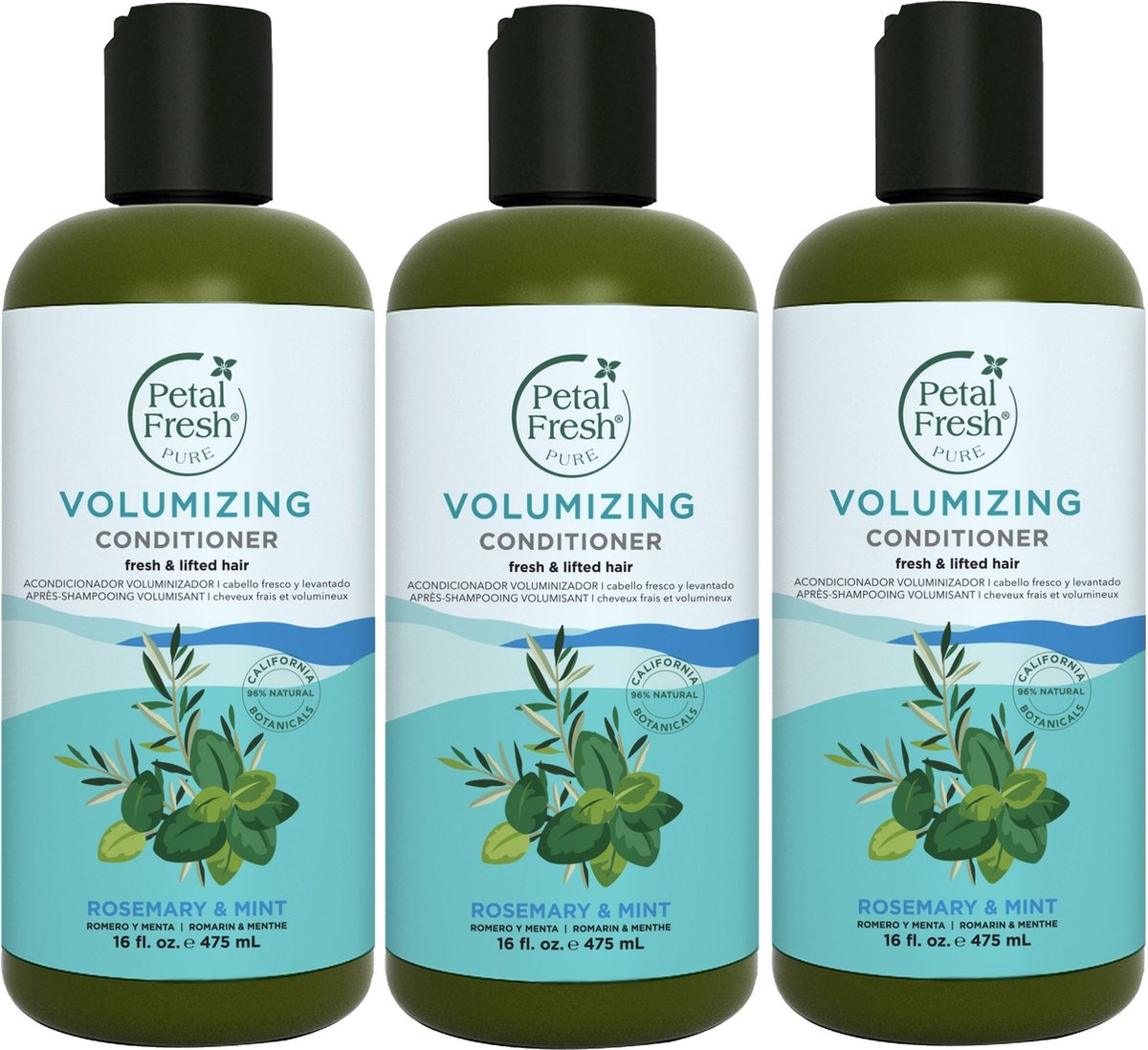 PETAL FRESH - Conditioner Rosemary & Mint - 3 Pak