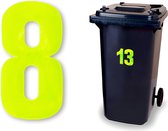 Reflecterend huisnummer kliko sticker - nummer 8 - geel - container sticker - afvalbak nummer - vuilnisbak - brievenbus - CoverArt