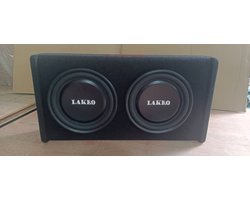 LAKRO Actieve Platte Dubbele Subwooferkist - Krachtige Geluidsoplossing voor Auto's