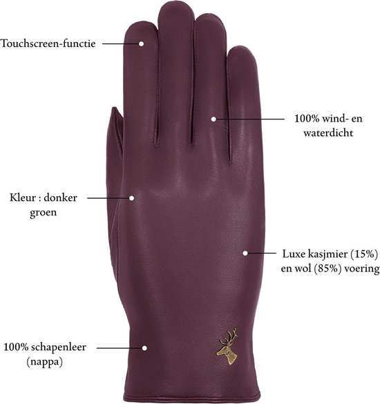 Schwartz & von Halen Handschoenen Dames - Julia (zwart) - geitenleren